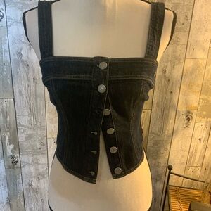 Levi's Dark Blue Denim Top. Size XS